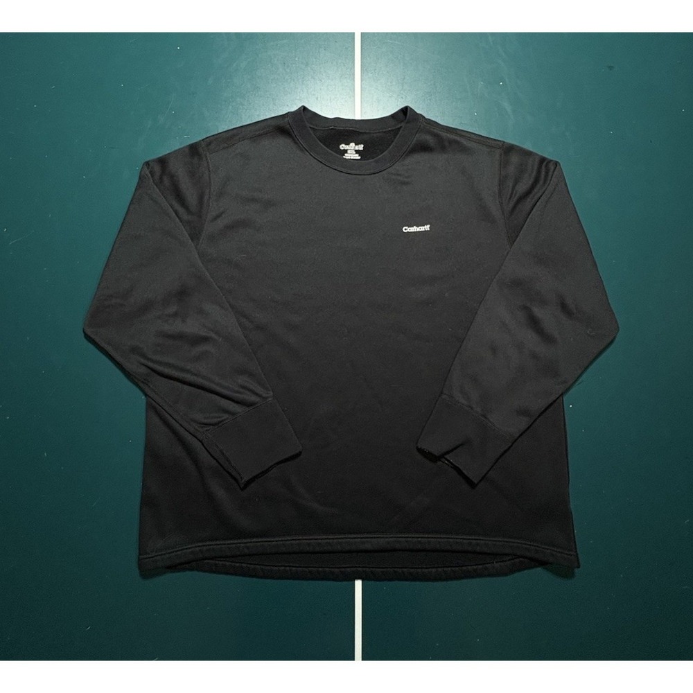 Carhartt Shirt Men's 2XL‎ Black Long Sleeve Polyester Performance Workwear